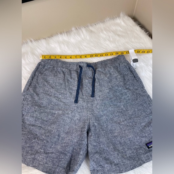 Patagonia Baggies Naturals Hemp and Cotton Chambray  Blue Shorts Large - Picture 7 of 9